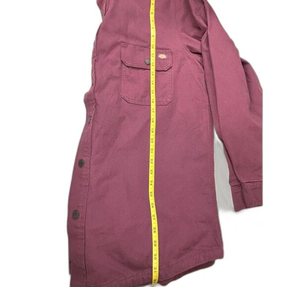 Dickies Flannel Lined Duck Shirt Jacket Dual Chest Pockets Snap Button 2XL - Picture 14 of 14